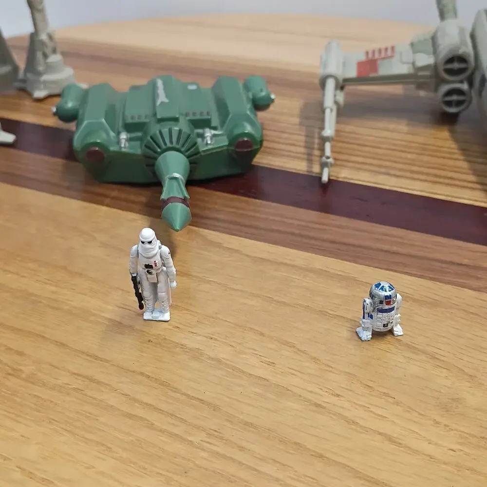 Star Wars Action Fleet AT-AT & X-Wing w/ Boba Fett Backpack, Snowtrooper, & R2D2